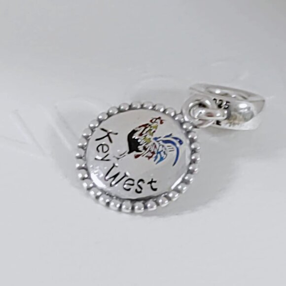 Pandora Key West FL Chick Dangle Charm S925 Silver Bracelet Pendant with box - Picture 3 of 6